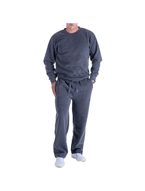 Facitisu Mens Active Fleece Athletic Sweatpant Basic Running Drawstring Joggers Workout Sweat Pants