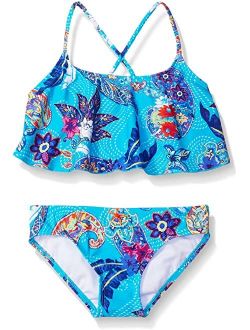 Melody Paisley Flounce Bikini Beach Sport 2-piece Swimsuit