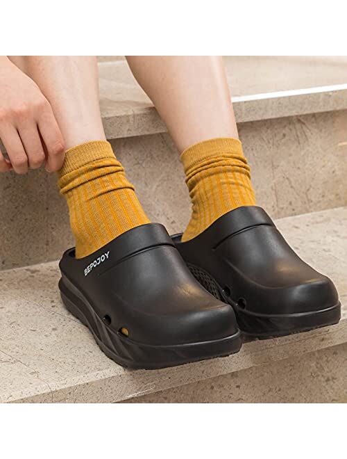 BEPOJOY Clogs for Men Women Mules and Clogs Garden Clogs Sandals Arch Support Cushioned Yard Unisex Clogs