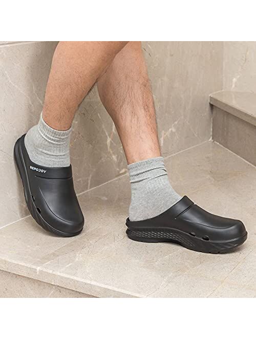 BEPOJOY Clogs for Men Women Mules and Clogs Garden Clogs Sandals Arch Support Cushioned Yard Unisex Clogs