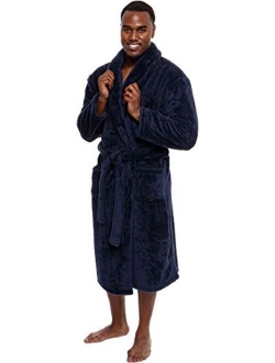 Mens Luxury Robe Big & Tall - Plush Fleece Bathrobe 400GSM Mid