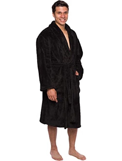 Ross Michaels Mens Luxury Robe Big & Tall - Plush Fleece Bathrobe 400GSM Mid