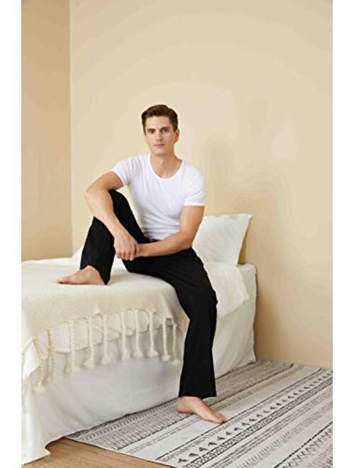 WORW Mens Pajama Pants, Soft Cotton Sleep Lounge Pants
