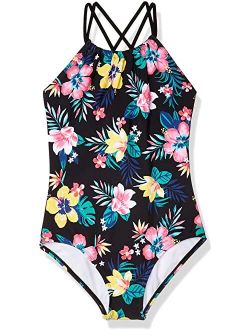 Jasmine Beach Sport Halter One-Piece Swimsuit (Little Kids)
