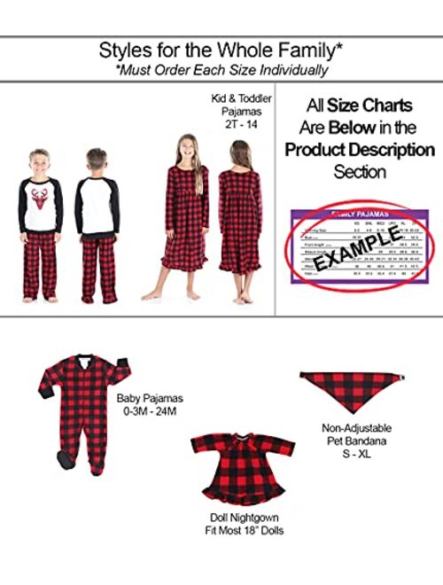 SleepytimePJs Holiday Family Matching Fleece Pajama PJ Sets