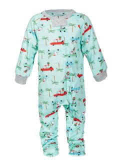 Family Pajamas Matching Baby Tropical Santa Printed Footed Family Pajama, Created for Macy's