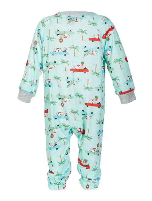 Family Pajamas Matching Baby Tropical Santa Printed Footed Family Pajama, Created for Macy's