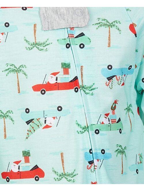Family Pajamas Matching Baby Tropical Santa Printed Footed Family Pajama, Created for Macy's