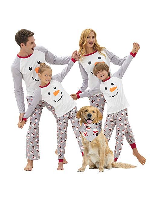 Tebbis Family Christmas Pajamas PJS Matching Set Adult Kids Baby Pet Dog & Doll Cotton
