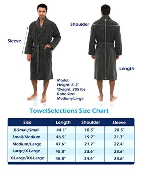 TowelSelections Men’s Robe, Turkish Cotton Terry Shawl Bathrobe