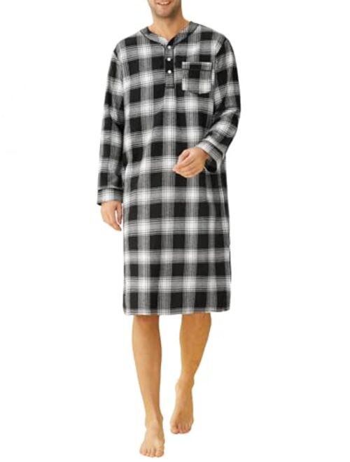 Buy Latuza Men's Cotton Flannel Nightshirt Sleep Shirt online Topofstyle