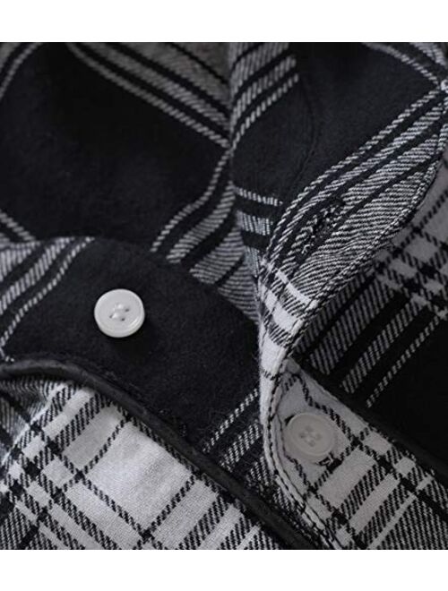 Latuza Men's Cotton Flannel Nightshirt Sleep Shirt