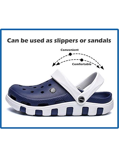 QUENLOOP Women's Men’s Mule Garden Clogs Slip On Water Shoes Work Nurse Shoes Non-Slip Indoor Outdoor Mules