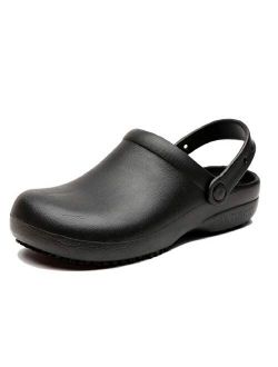 INiceslipper Unisex Anti-Slip Chef Clog Oil Water Resistant Work Shoes Flats Shoes