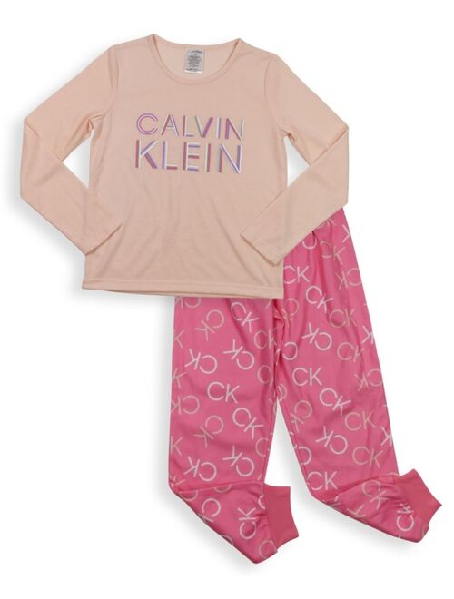 Calvin Klein Big Girls Joggers Set, 2 Piece