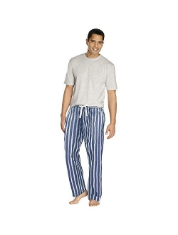 Men's Big and Tall Tee and Woven Pajama Pants Set