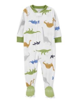 Baby Boys Dinosaur-Print Fleece Pajamas
