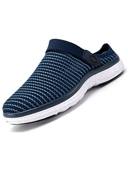 Hsyooes Garden Clogs Mens Womens Garden Shoes Arch Support Summer House Slippers Sandals Breathable Slip On Home Shoes Indoor Outdoor Mules