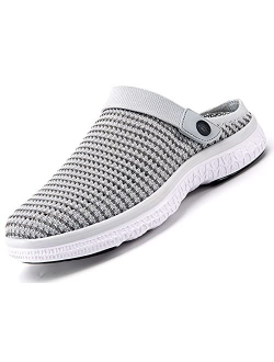 Hsyooes Garden Clogs Mens Womens Garden Shoes Arch Support Summer House Slippers Sandals Breathable Slip On Home Shoes Indoor Outdoor Mules