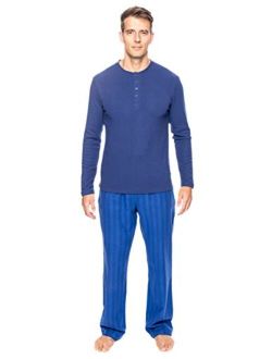 Noble Mount Mens Pajama Set 100% Cotton Flannel Pajamas Set 
