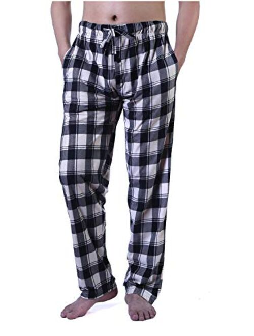 Different Touch Men's Pajama Lounge Pants Bottoms Fleece Sleepwear PJs with Pockets