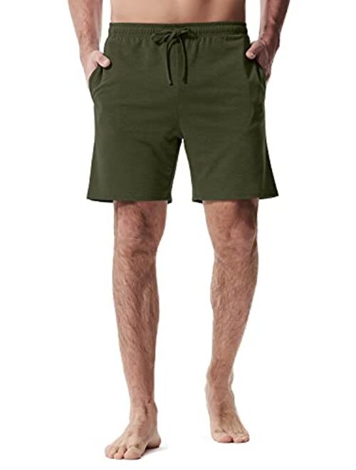 Buy NITAGUT Men's Soft Pajama Shorts Comfortable Lounge Sleep Shorts ...