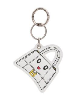 Hourglass mirror keyring