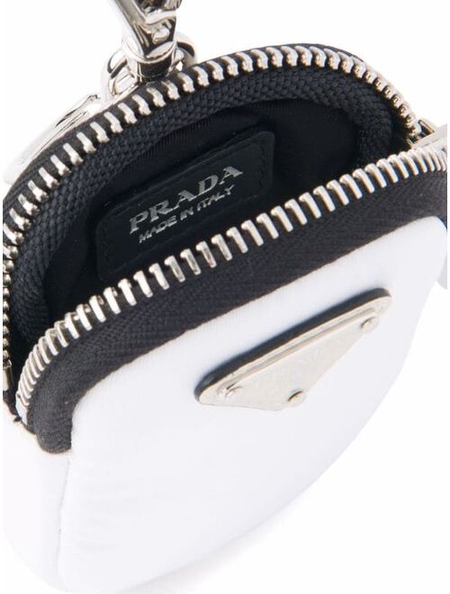 Prada logo-plaque zip-fastening pouch