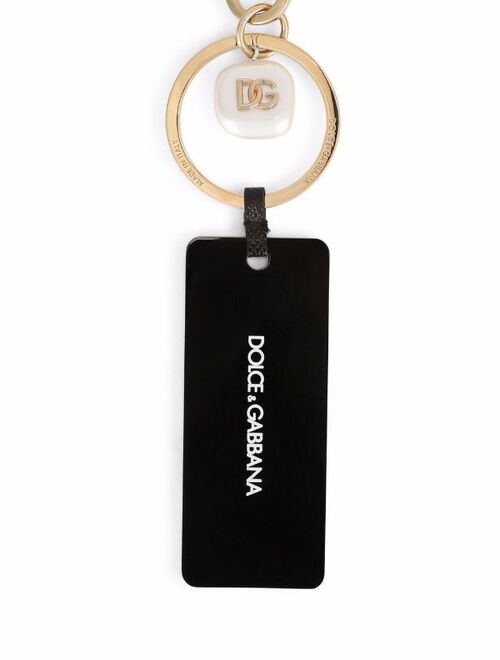 Dolce & Gabbana leather logo tag keyring