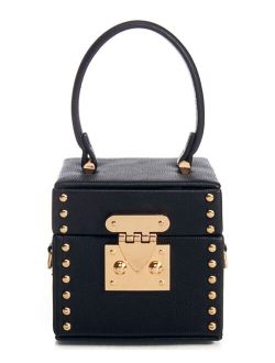 Women's Studded Treasure Box Clutch
