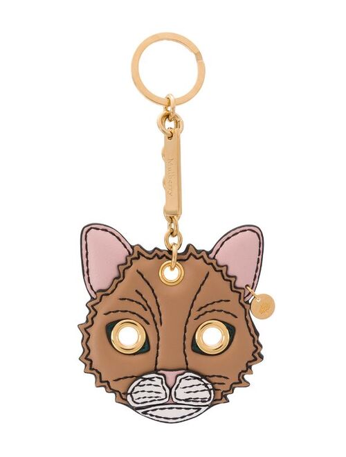 Mulberry Fluffy Cat keyring
