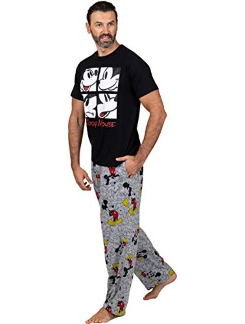Disney Men's Classic Mickey Mouse Pajama Tee and Lounge Pant Set