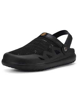 Eagsouni Men's Women's Garden Clogs Mesh Slippers Sandals Summer Beach Shoes Lightweight Outdoor Walking Slippers