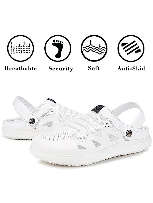 Eagsouni Men's Women's Garden Clogs Mesh Slippers Sandals Summer Beach Shoes Lightweight Outdoor Walking Slippers