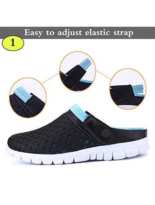C CELANDA Mens Womens Garden Clogs Shoes Summer Breathable Mesh Sandals Slippers Indoor Outdoor Slippers Quick Drying Water Shoes