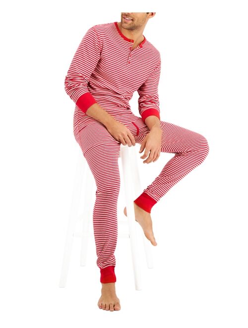 Hanes Men's Long John Sleep Pajamas, 2-Piece Set