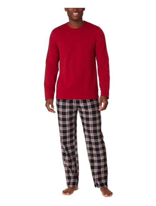 Cuddl Duds Men's Cozy Lodge Printed Bottom Pajama Set