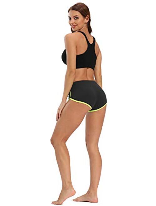 Dilanni Women Booty Yoga Shorts Running Gym Workout Fitness Athletic Dance Dolphin Short
