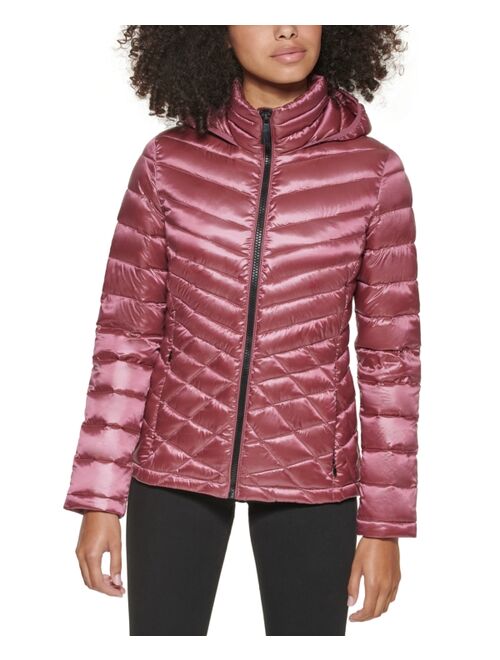 Calvin Klein Women's Hooded Packable Shine Down Puffer Coat, Created for Macy's