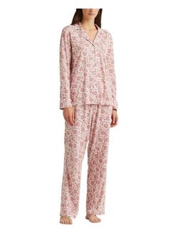 Women's Knit Notch Pajama Set