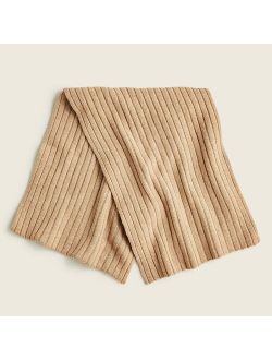 Ribbed cashmere scarf