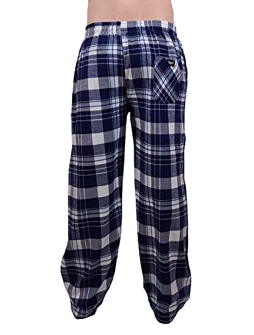 American Heaven AMERICAN ACTIVE Men's 3 Pack 100% Cotton Flannel Lounge Pajama Sleep Pants