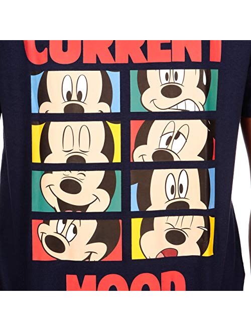 Disney Mens Mickey Mouse Crew Neck Short Sleeve Pajamas Set