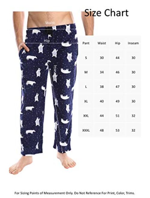 SLEEPHERO Mens Pajama Pants Fleece Pajama Pants for Men Comfortable Soft Christmas Pajamas Plaid Pajama Bottoms