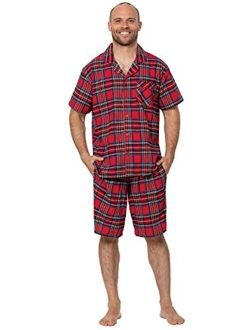 PJ Sets For Men - Mens Cotton Pajamas Shorts Set