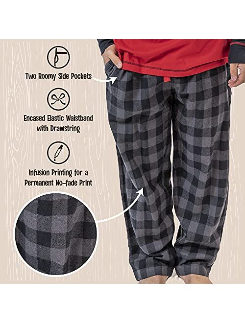 Lazy One Flannel Pajama Pants for Men, Men's Separate Bottoms, Lounge Pants