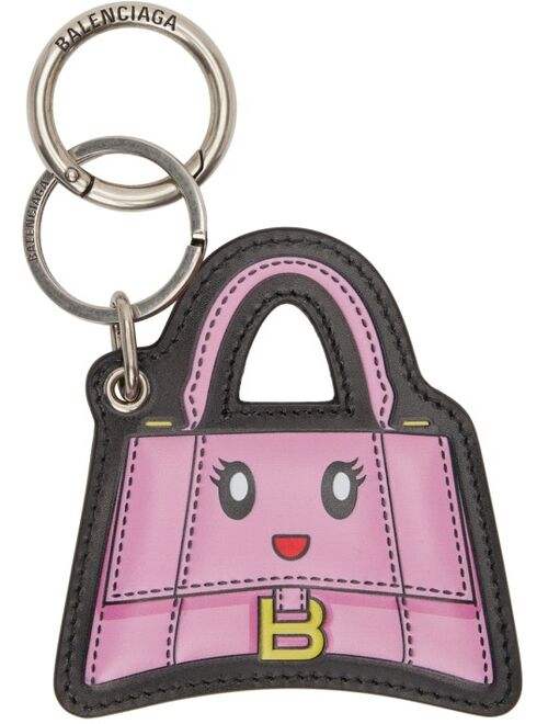 Balenciaga Pink Hourglass Mirror Keychain