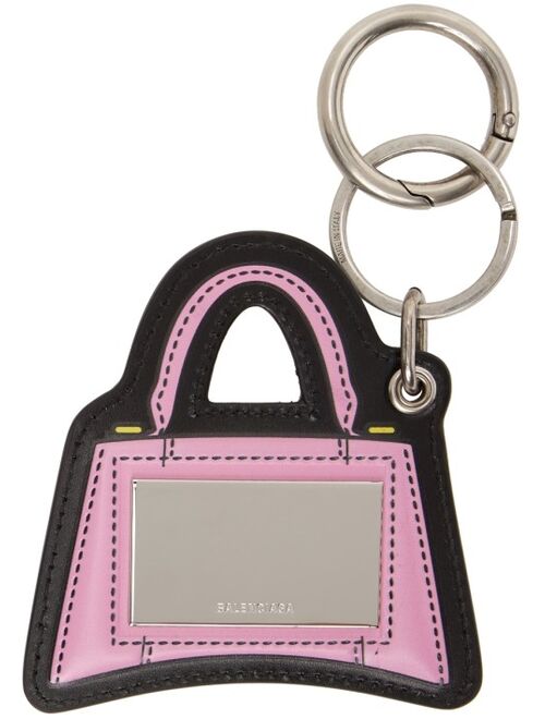 Balenciaga Pink Hourglass Mirror Keychain