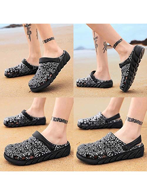 CERYTHRINA Mens Garden Clogs Lightweight Breathable Slip on Sandals Pool Beach Shoes Non Slip Home Clogs Slippers