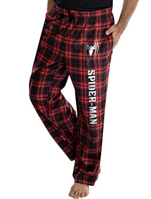 Buy Marvel Comics Men's SpiderMan Logo Plaid Lounge Pants Sleepwear